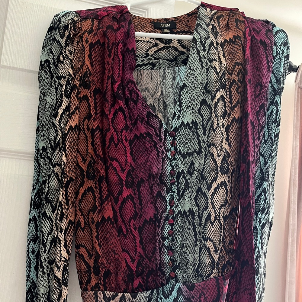 AFRM SNAKE PRINT BODYSUIT